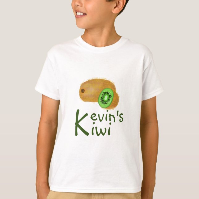 Kiwi Adorable design with  initial  'K' T-Shirt (Front)