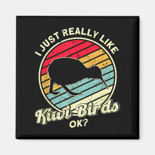 Kiwi & New Zealand Uni-adults Black Cotton, Ly Magnet