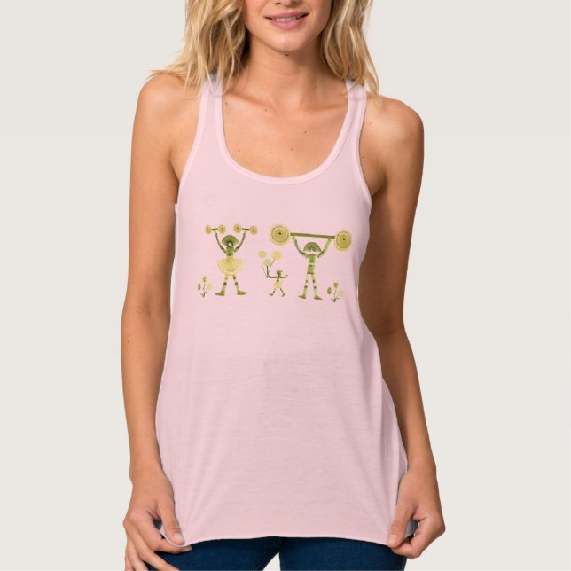 Kiwi and Lemon Exercise Women’s Singlet (Front)