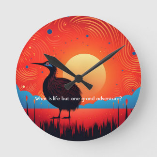 Kiwi at Twilight: New Zealand's Natural Wonder Round Clock