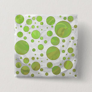 Kiwi Bash Green Polka Dot 15 Cm Square Badge