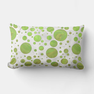 Kiwi Bash Green Polka Dot Lumbar Cushion