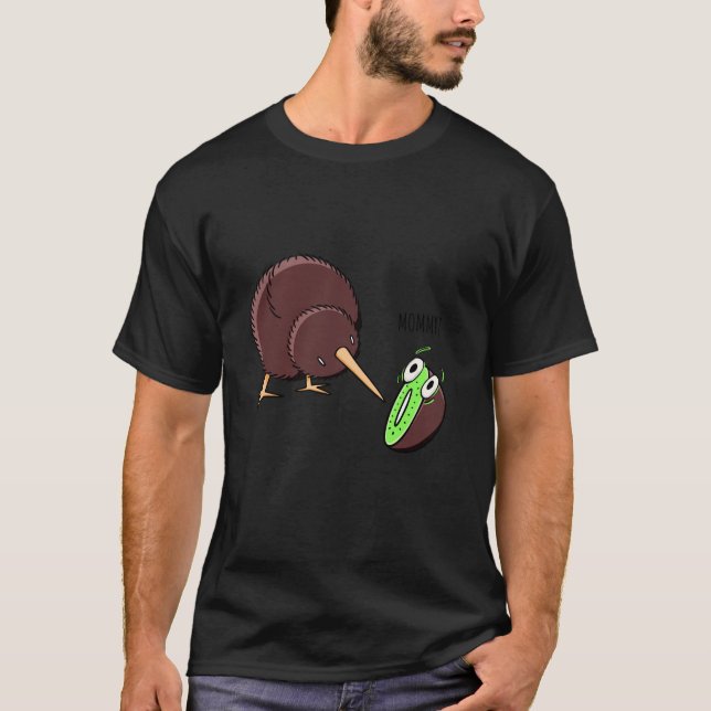 Kiwi bird and fruit Mummy New Zealand Vacation Kiw T-Shirt (Front)