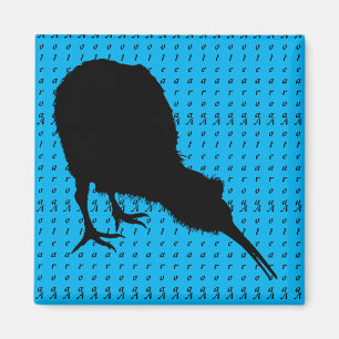 Kiwi Bird & Aotearoa (writing) New Zealand Magnet