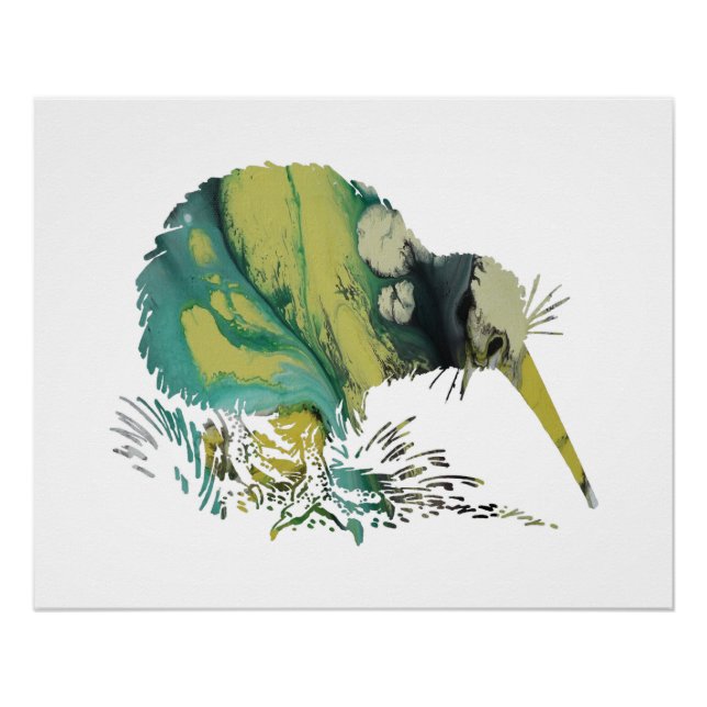 Kiwi Bird Art Poster (Front)