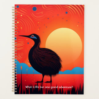 Kiwi Bird at Twilight  Planner