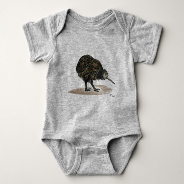 Kiwi Bird Baby Bodysuit (Front)