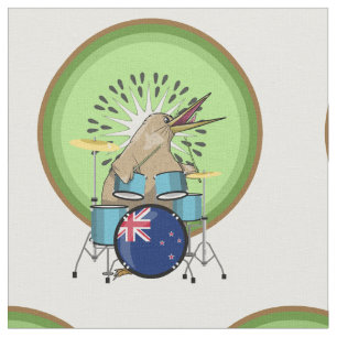 Kiwi Bird Drummer Fabric