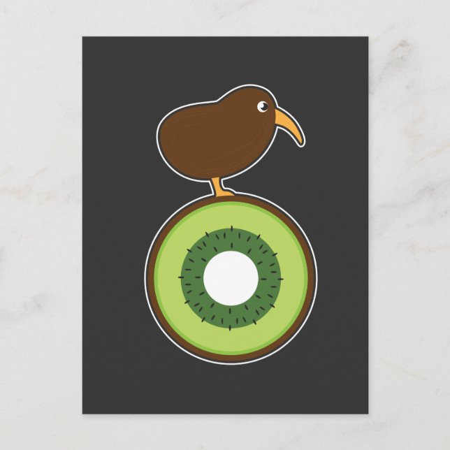 Kiwi Bird Funny Kiwi Fruit Gift Postcard (Front)
