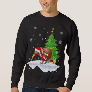 Kiwi Bird Lover Gift Santa Hat Kiwi Christmas Sweatshirt