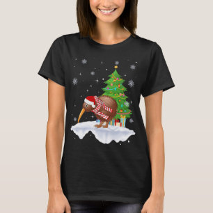 Kiwi Bird Lover Gift Santa Hat Kiwi Christmas T-Shirt