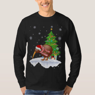 Kiwi Bird Lover Gift Santa Hat Kiwi Christmas T-Shirt