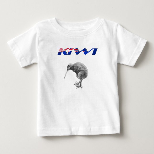 Kiwi Bird New Zealand flag logo gifts Baby T-Shirt (Front)