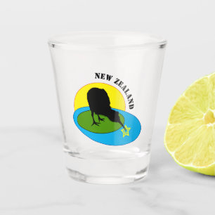 Kiwi Bird & New Zealand party / drinks Shot Glass
