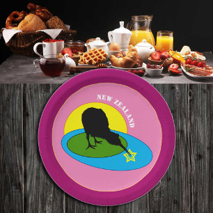 Kiwi Bird & New Zealand / party plates