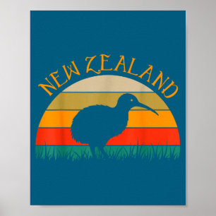 Kiwi bird nz travel new zealander new zealand poster
