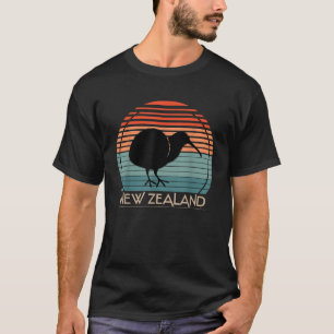 Kiwi Bird Ornithologist Gift Retro New Zealand T-Shirt