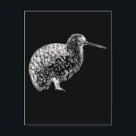 Kiwi Bird Portrait New Zealand Animal Postcard<br><div class="desc">Kiwi Bird Portrait New Zealand Animal. Kiwi Animal Art.</div>