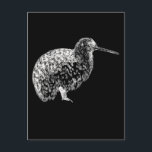 Kiwi Bird Portrait New Zealand Animal Postcard<br><div class="desc">Kiwi Bird Portrait New Zealand Animal. Kiwi Animal Art.</div>