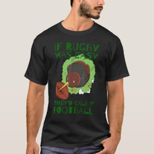 Kiwi Bird Rugby Player Animal   T-Shirt
