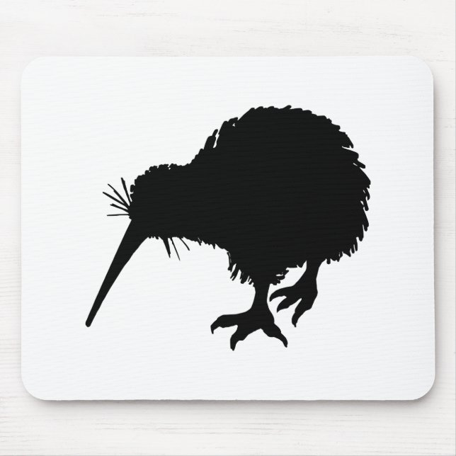 Kiwi Bird Silhouette Mouse Pad (Front)