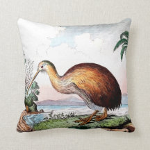 kiwi bird throw pillow