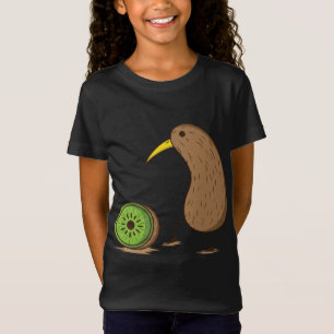 Kiwi bird with a cut kiwi fruit T-Shirt