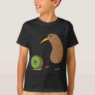 Kiwi bird with a cut kiwi fruit T-Shirt