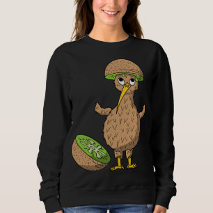 Kiwi Bird with Kiwi Fruit as Hat Sweatshirt