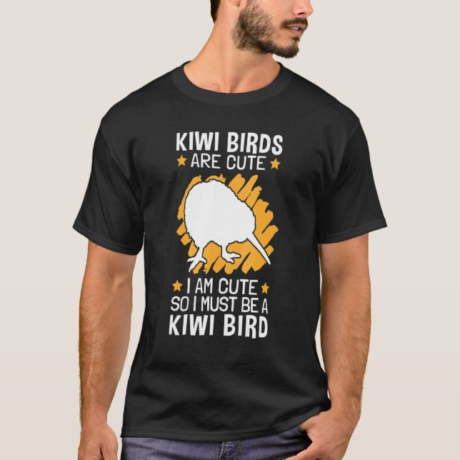 Kiwi Birds Are Cute New Zealand Kiwi T-Shirt (Front)