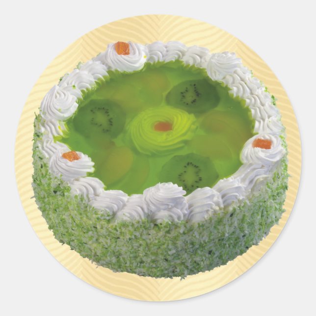 Kiwi Cake Classic Round Sticker (Front)