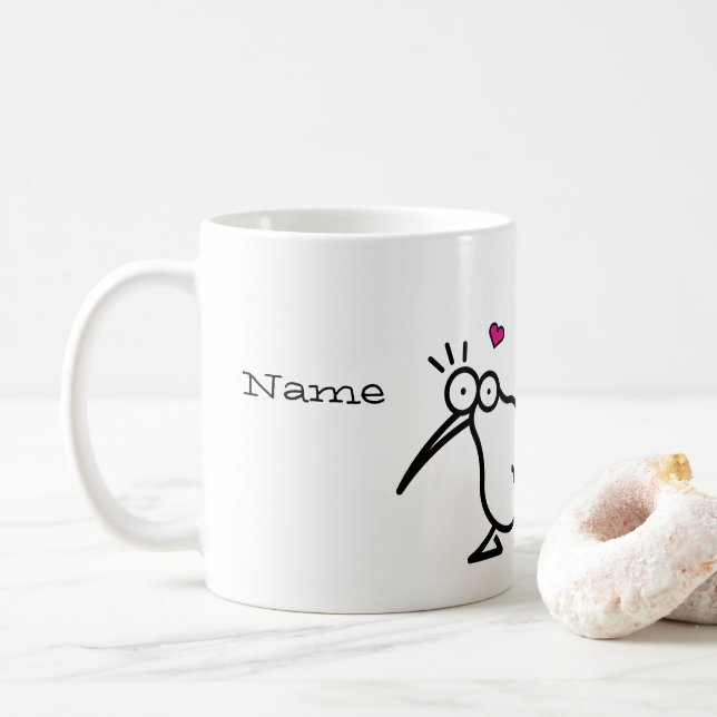 Kiwi Couple Coffee Mug (With Donut)