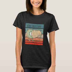 Kiwi dissection bird fruit anatomy birds animals C T-Shirt