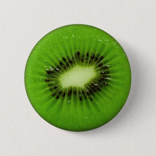 Kiwi Fruit Fresh Slice 6 Cm Round Badge