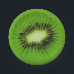 Kiwi Fruit Fresh Slice Paper Plate<br><div class="desc">Slice of fresh kiwi fruit.</div>