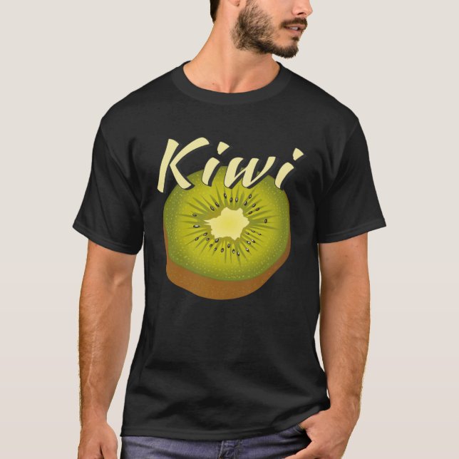 KIWI Fruit Fruit Vitamins Vegan Kiwi T-Shirt (Front)