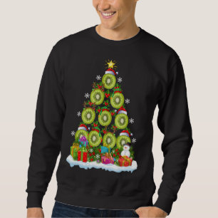 Kiwi Fruit Lover Xmas Lights Funny Kiwi Fruit Chri Sweatshirt