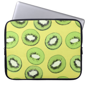 Kiwi fruit seamless pattern,background with kiwi s laptop sleeve