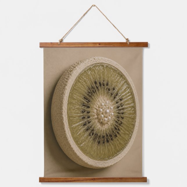 Kiwi Fruit Slice Hanging Tapestry  (Front)