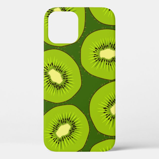 Kiwi fruit slices: dark green. Case-Mate iPhone case (Back)