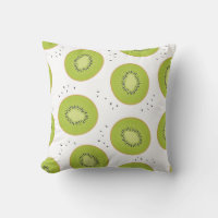 Kiwi fruit slices, seamless illustration.