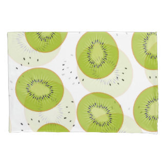 Kiwi fruit slices, seamless illustration. pillowcase