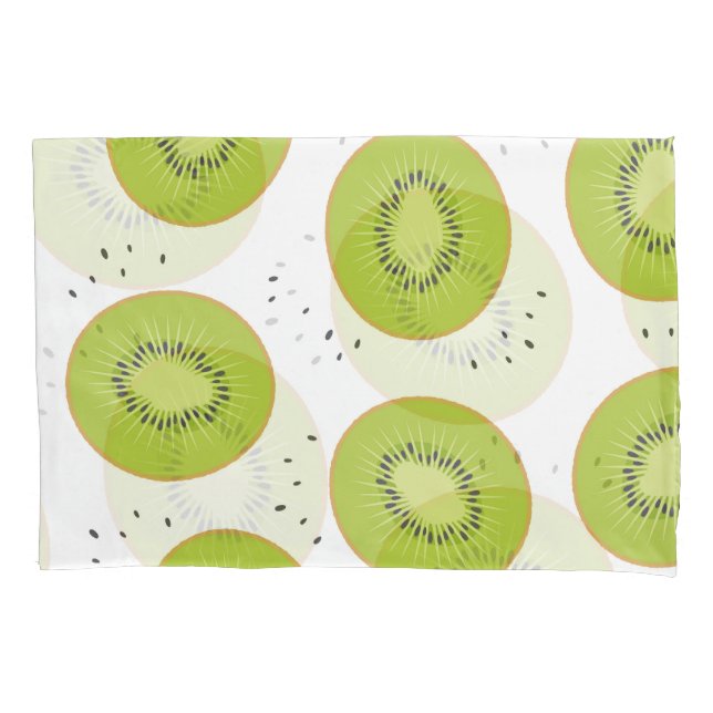 Kiwi fruit slices, seamless illustration. pillowcase (Front)