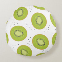Kiwi fruit slices, seamless illustration.