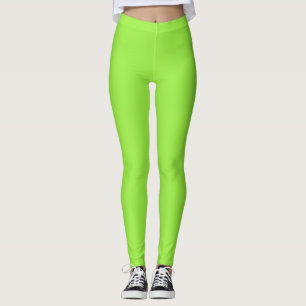 Kiwi Green Solid Print Legging