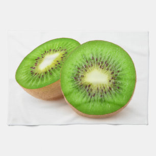 Kiwi halves tea towel