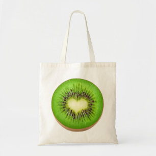 Kiwi heart tote bag