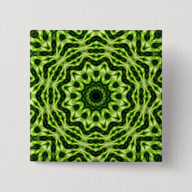 Kiwi Kaleidoscope 15 Cm Square Badge (Front)