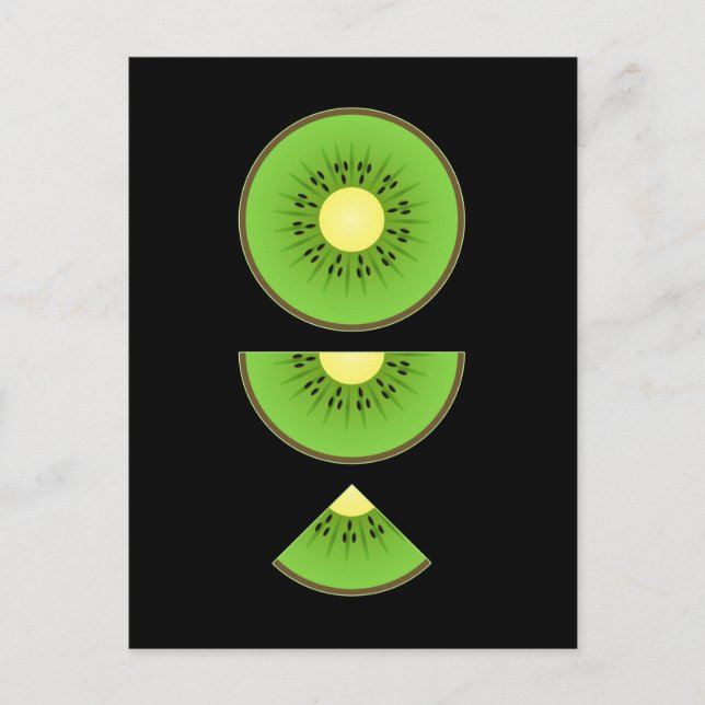 Kiwi Kawaii Cute Fruit Postcard (Front)