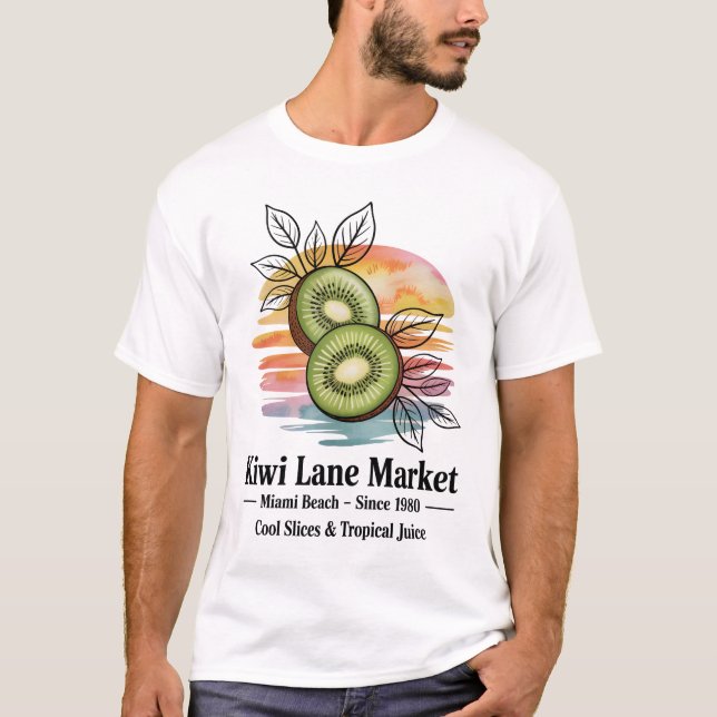 Kiwi Lane Market T-Shirt (Front)